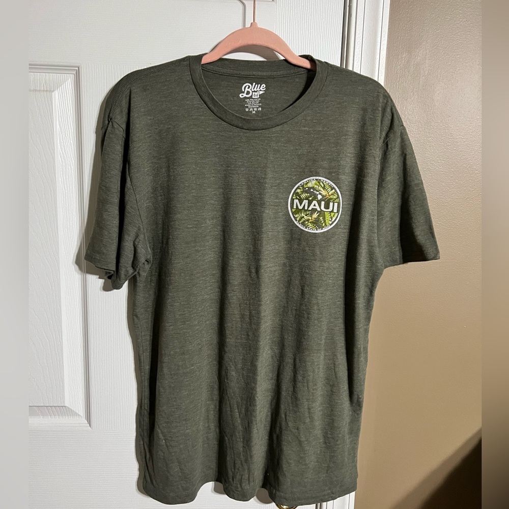 Olive green, men's tshirt from Maui, size medium.
